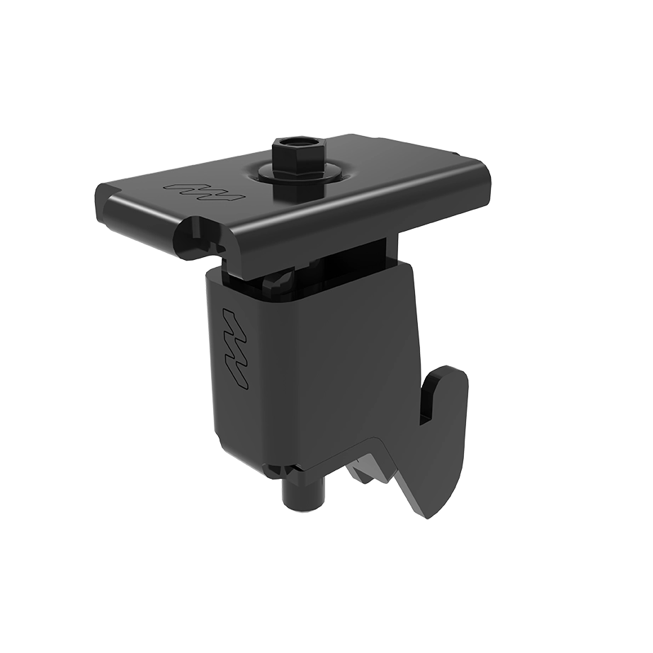 Mitt/Ändklämma Svart